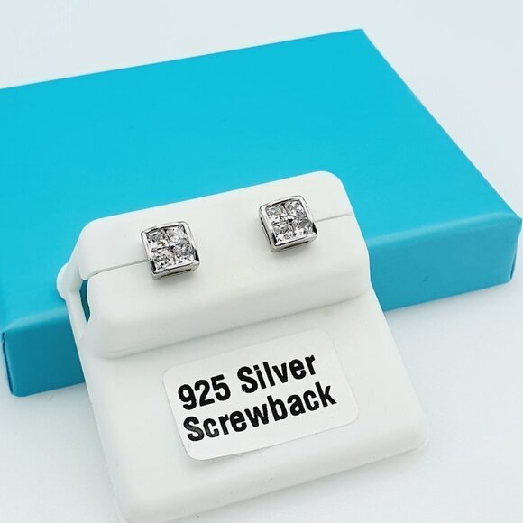 "925 Sterling Silver CZ Beautiful Earrings for Women, 1USPAR4198 - Picture 7 of 11